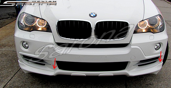 Custom BMW X5 Front Bumper Add-on  SUV/SAV/Crossover Front Lip/Splitter (2007 - 2010) - $299.00 (Part #BM-008-FA)